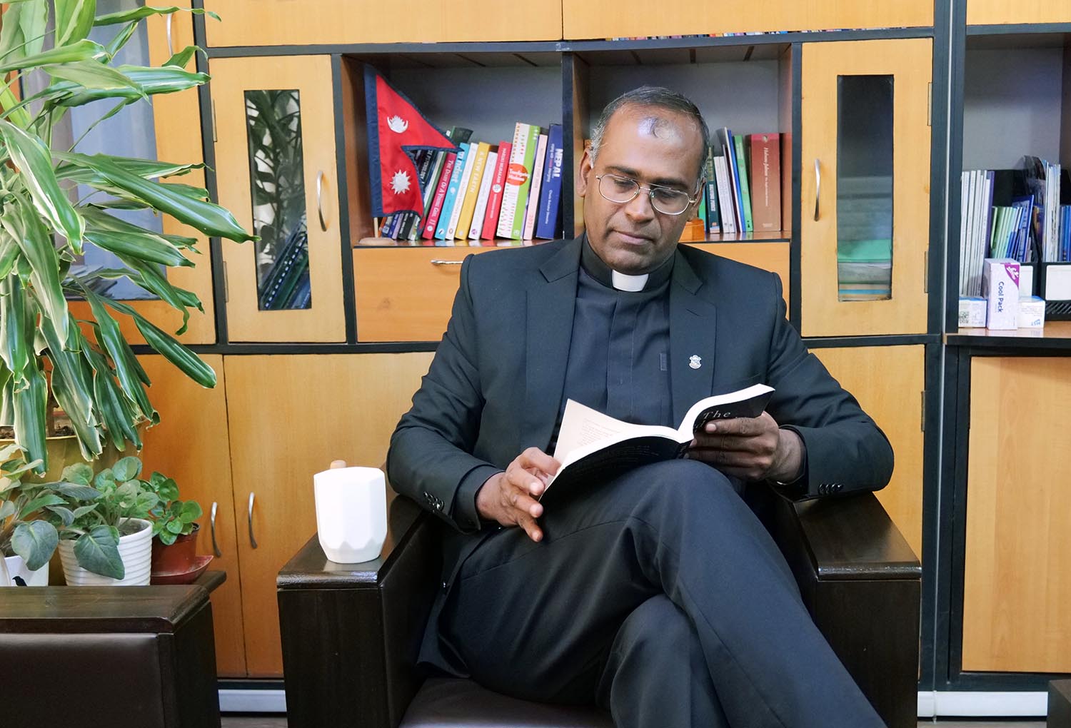 Fr Augustine Thomas SJ at St. Xavier’s College in Kathmandu