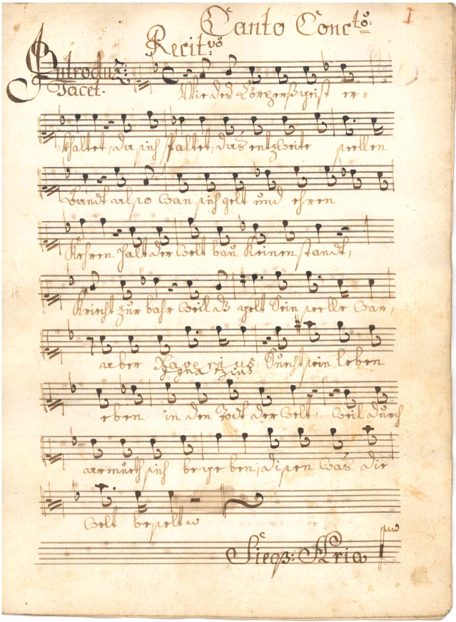 Hudobný rukopis HJ 240 – vokálny part