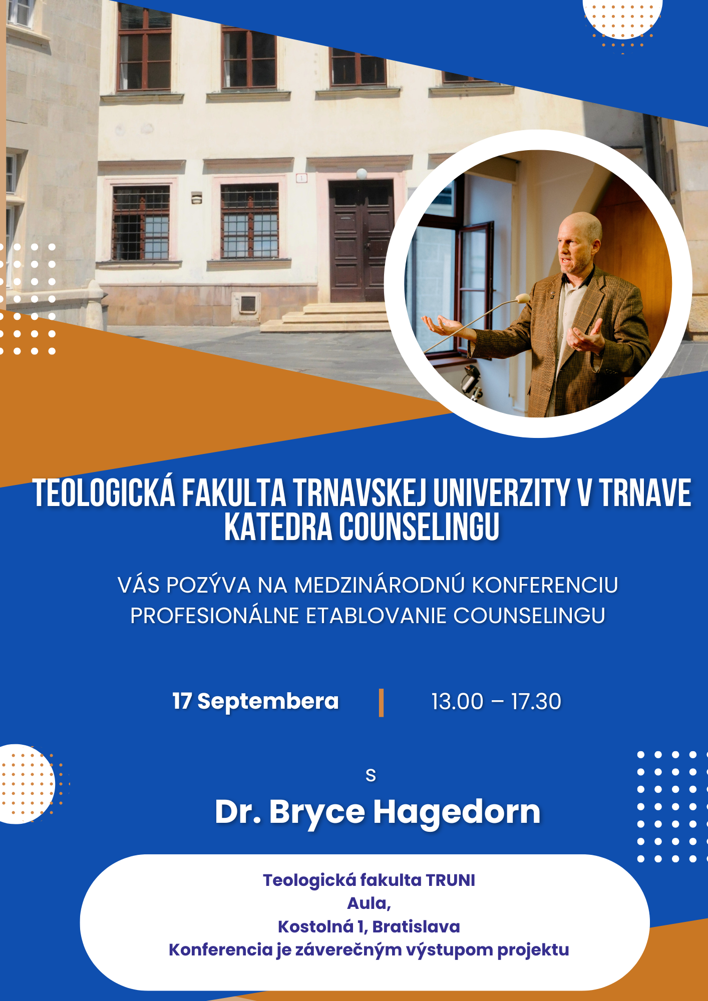Slovenský plagát medzinárodnej konferencie Profesionálne etablovanie counselingu