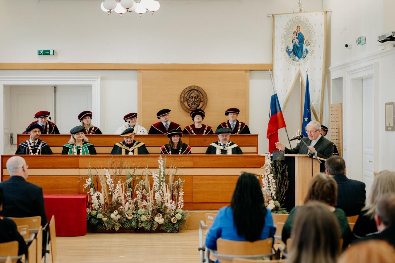 Slávnostné odovzdávanie Ceny Martina Palkoviča v aule univerzity