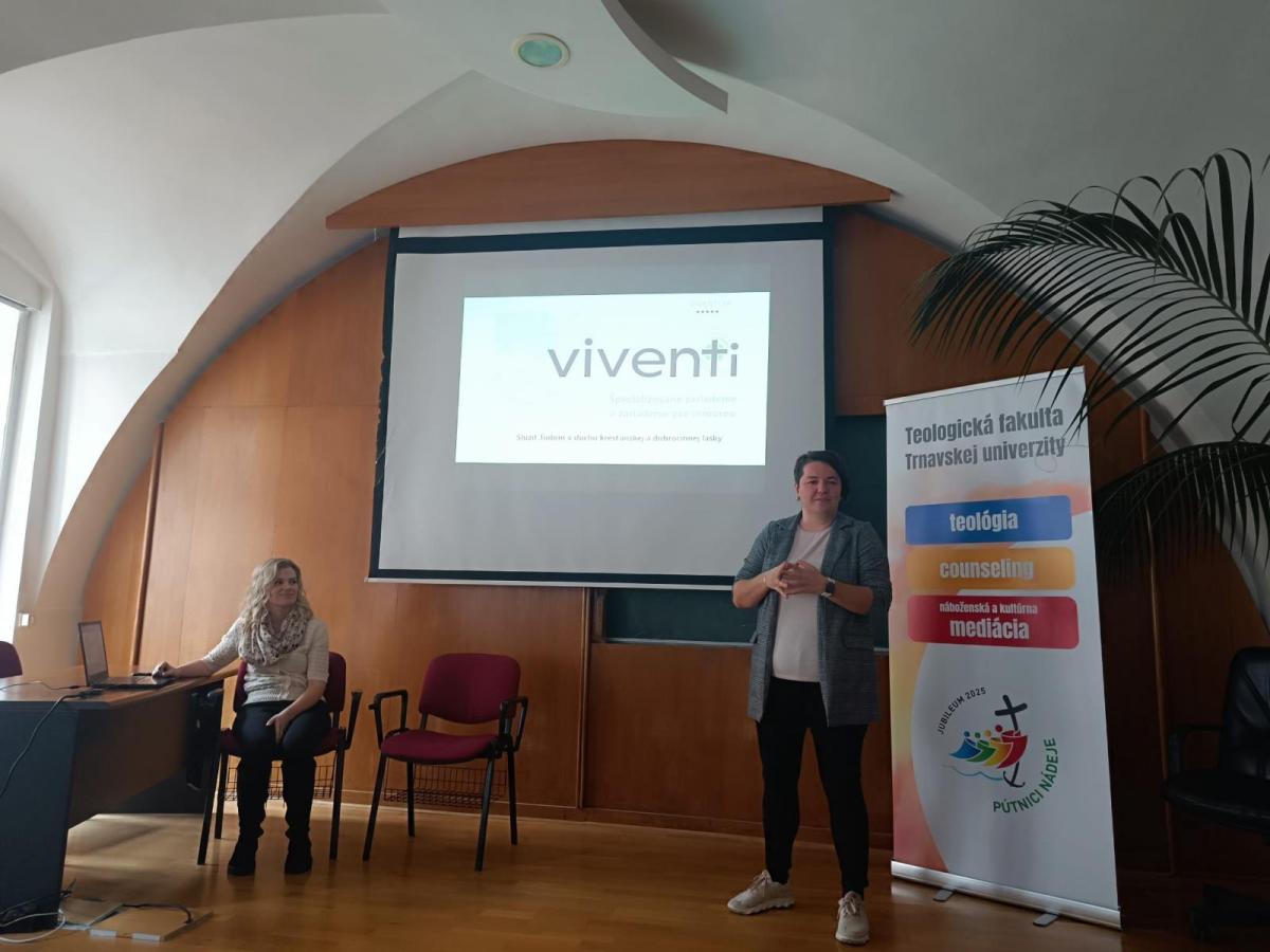 Prezentácia organizácie Viventi počas odborného stretnutia